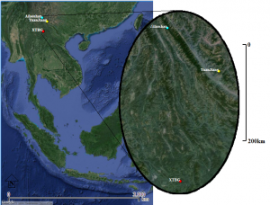 Map of study areas