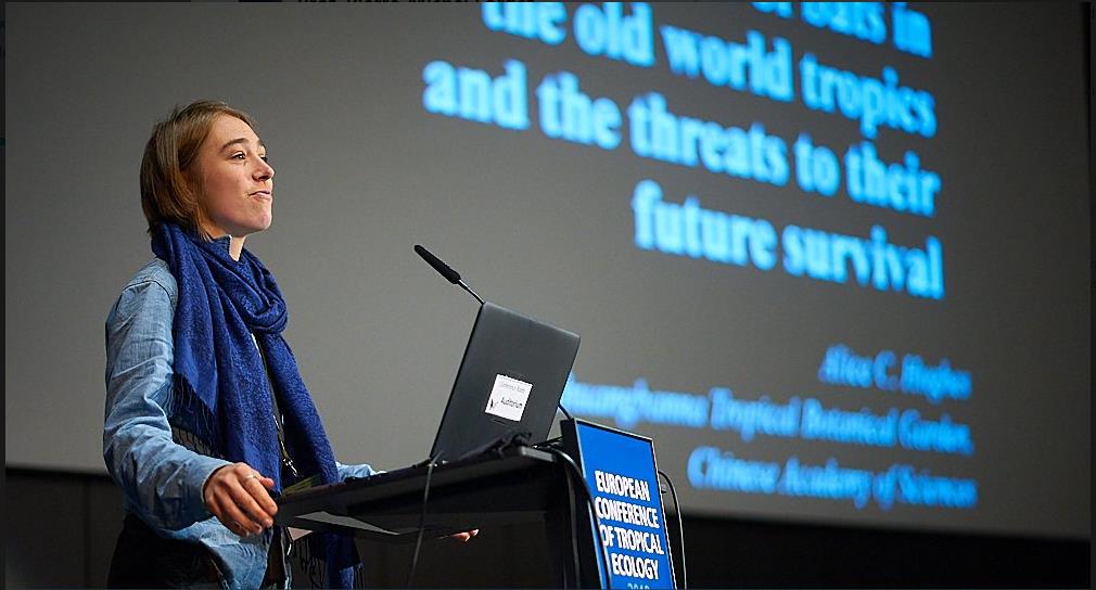 Alice C. Hughes gives the opening plenary at the European Tropical Ecology Conference
